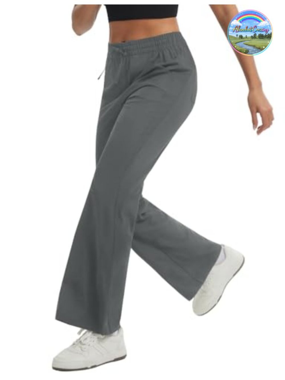 Womens Hiking Pants Lightweight Water Resistant Wide Leg Flare Travel Pant UPF